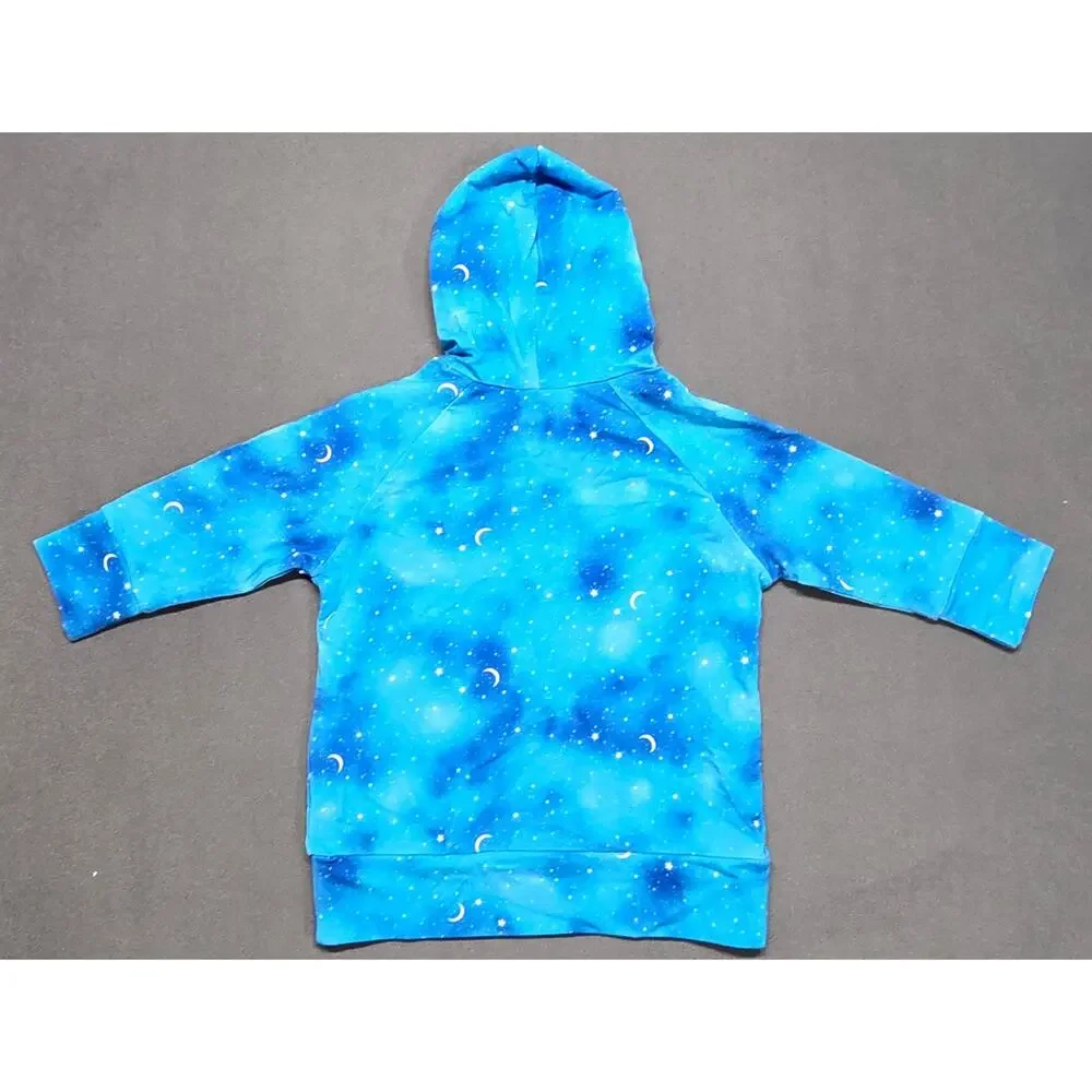 Kids 4T Bamboo Hoodie Sweatshirt Celestial Cosmos Stars Moon NWT Soft Pullover